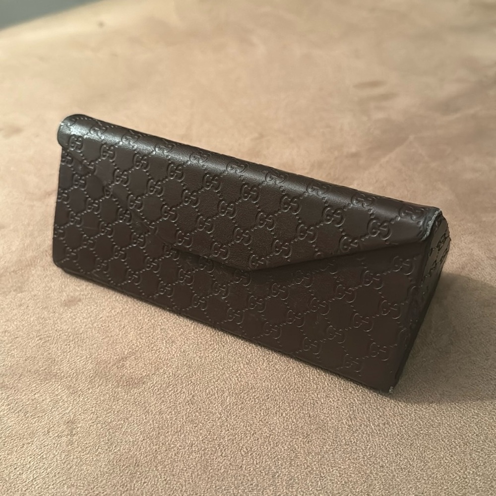 Genuine Gucci Glasses Case (Brown)